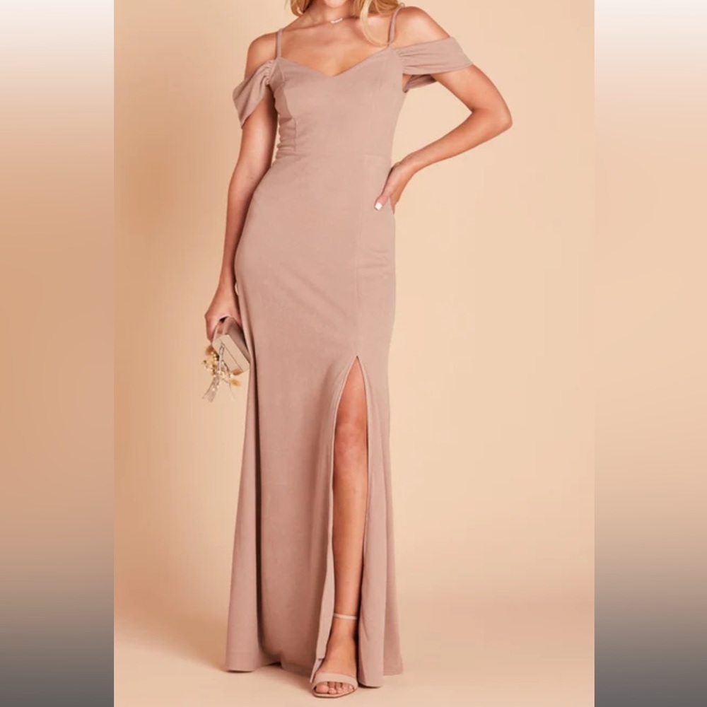 Taupe bridesmaid dress